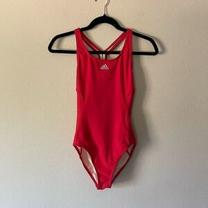 NWOT! Adidas, Red, Racer-Back (with cut-out) One-Piece Swimsuit. Size 34/36.